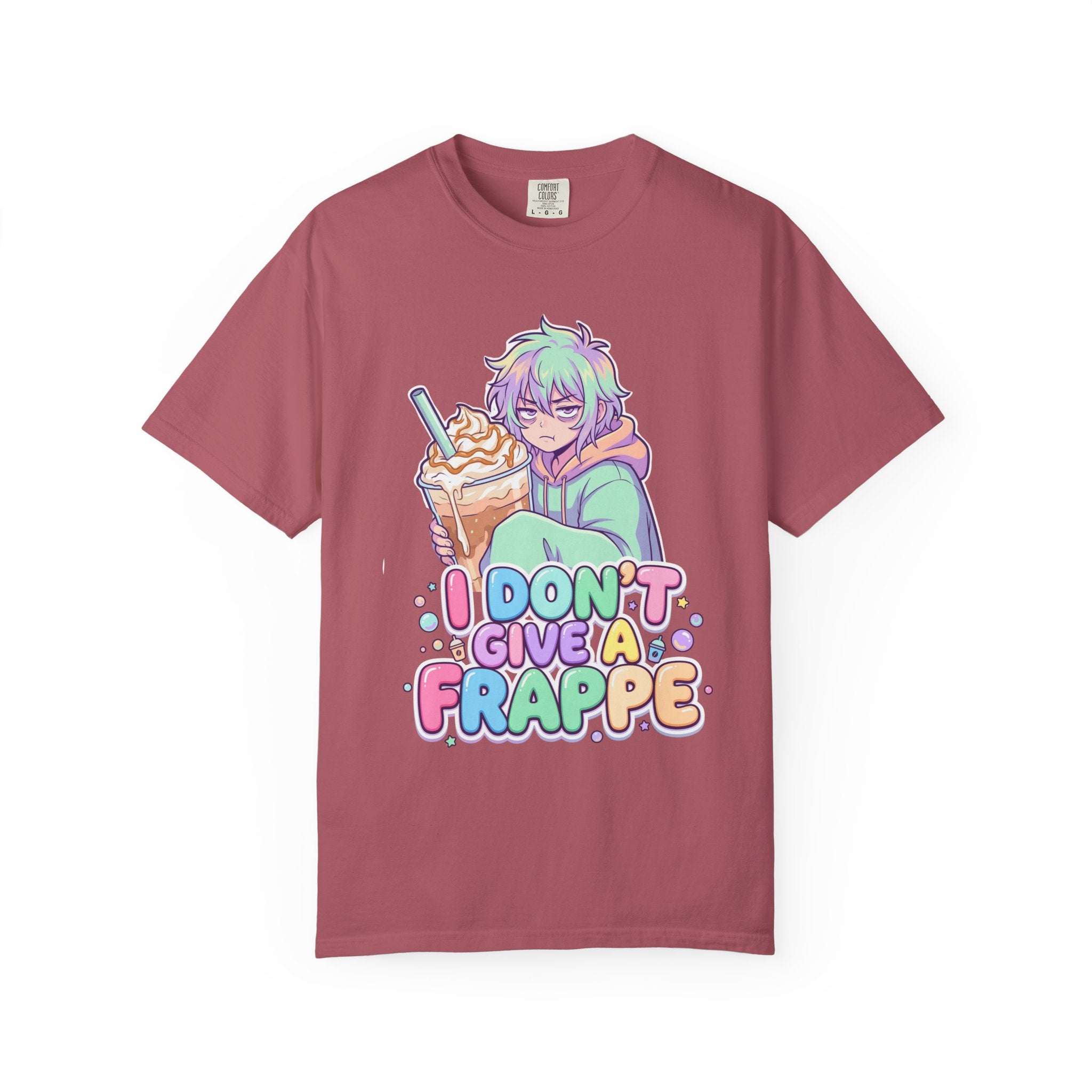 I Don't Give a Frappe Funny Anime Coffee T-Shirt/ kawaii Manga Graphic Tee