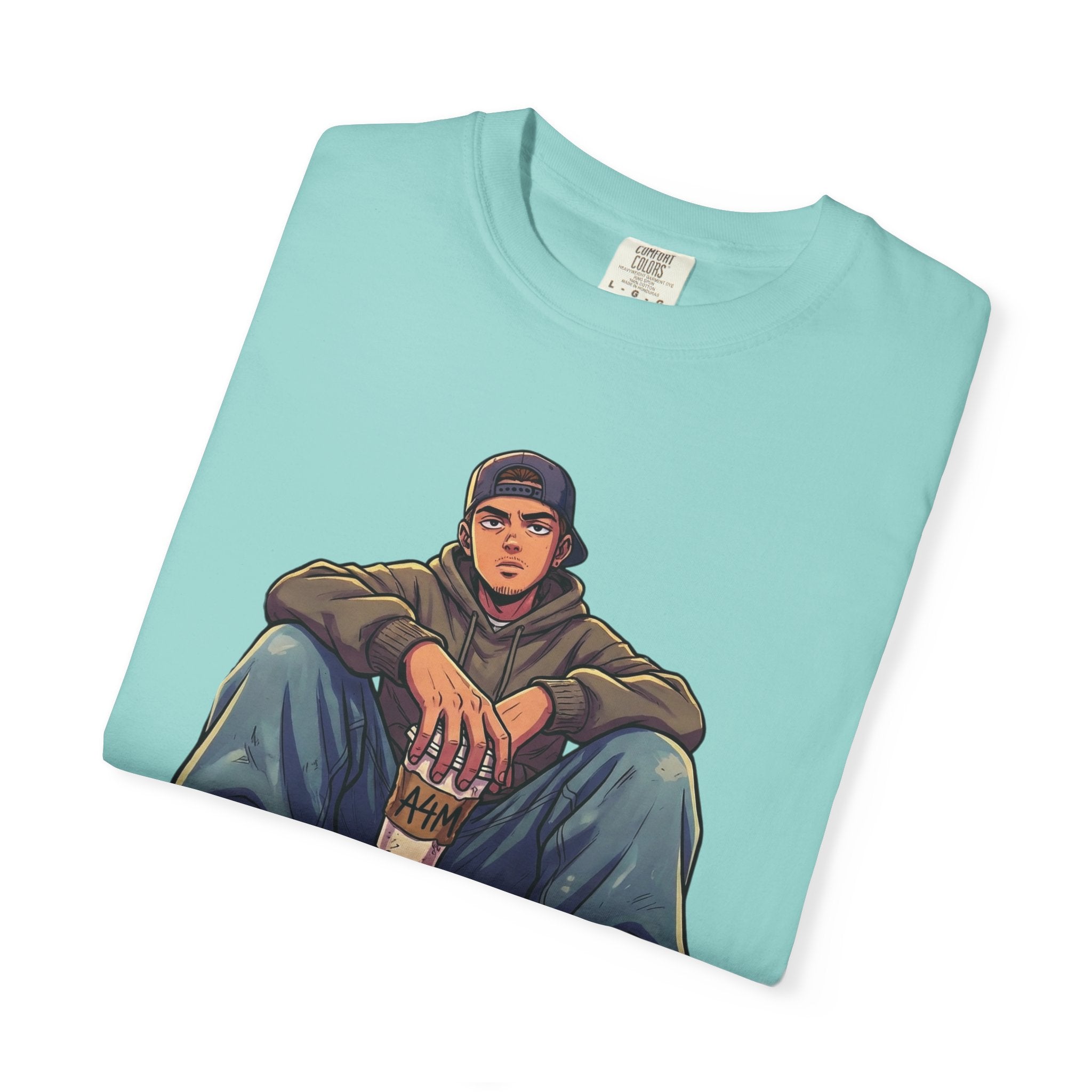 "I Don't Give a Frappe" Funny Manga Coffee T-Shirt | Anime Aesthetic Streetwear