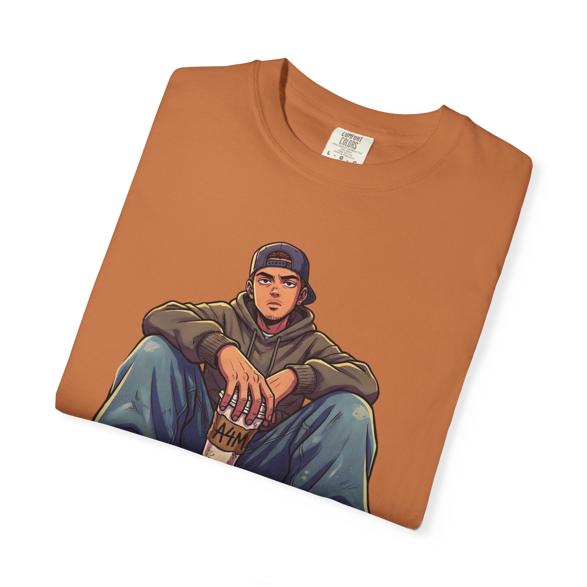 "I Don't Give a Frappe" Funny Manga Coffee T-Shirt | Anime Aesthetic Streetwear