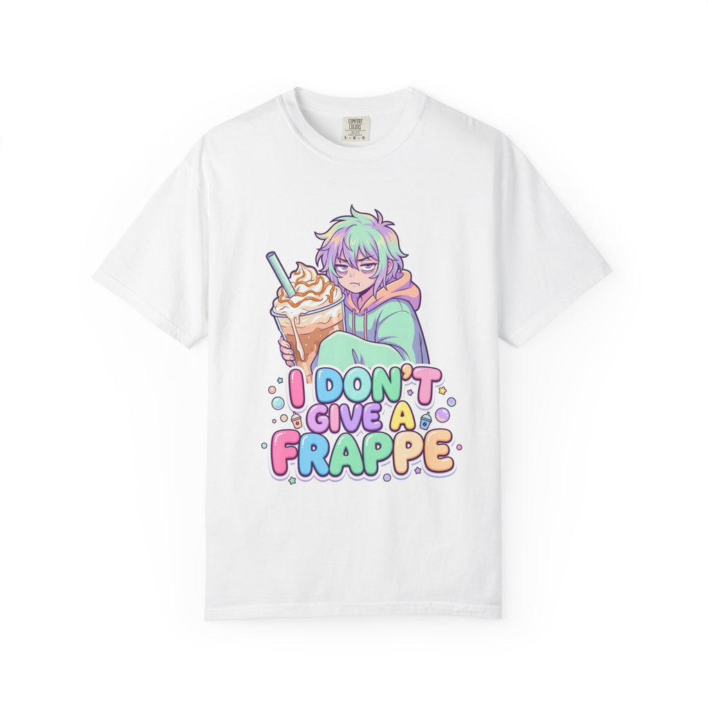 I Don't Give a Frappe Funny Anime Coffee T-Shirt/ kawaii Manga Graphic Tee