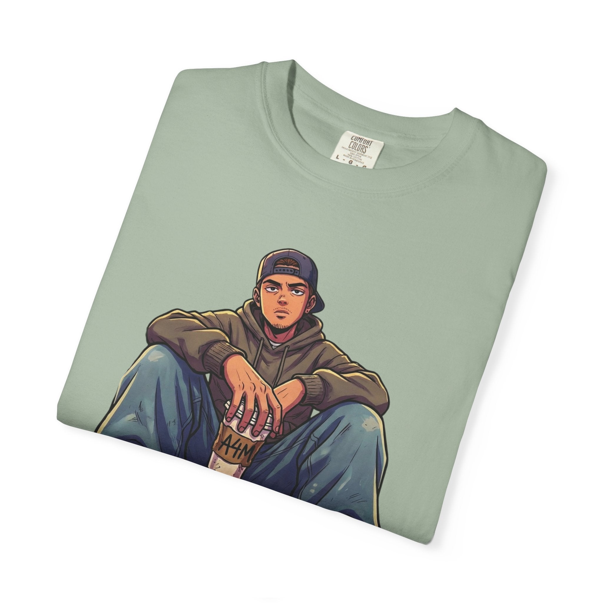 "I Don't Give a Frappe" Funny Manga Coffee T-Shirt | Anime Aesthetic Streetwear
