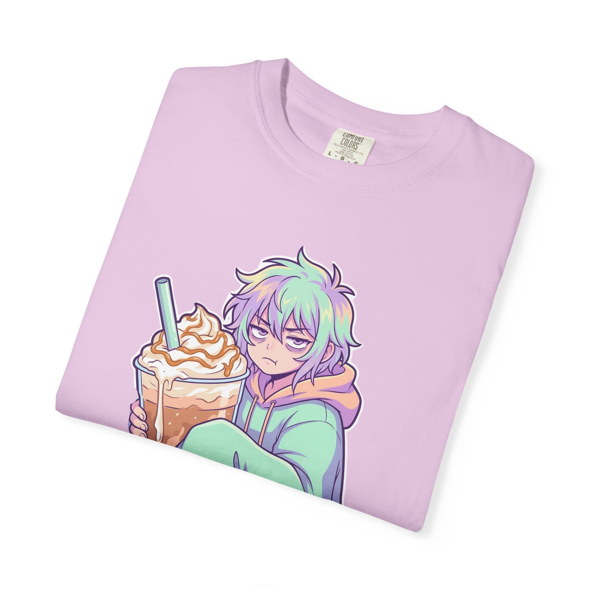 I Don't Give a Frappe Funny Anime Coffee T-Shirt/ kawaii Manga Graphic Tee