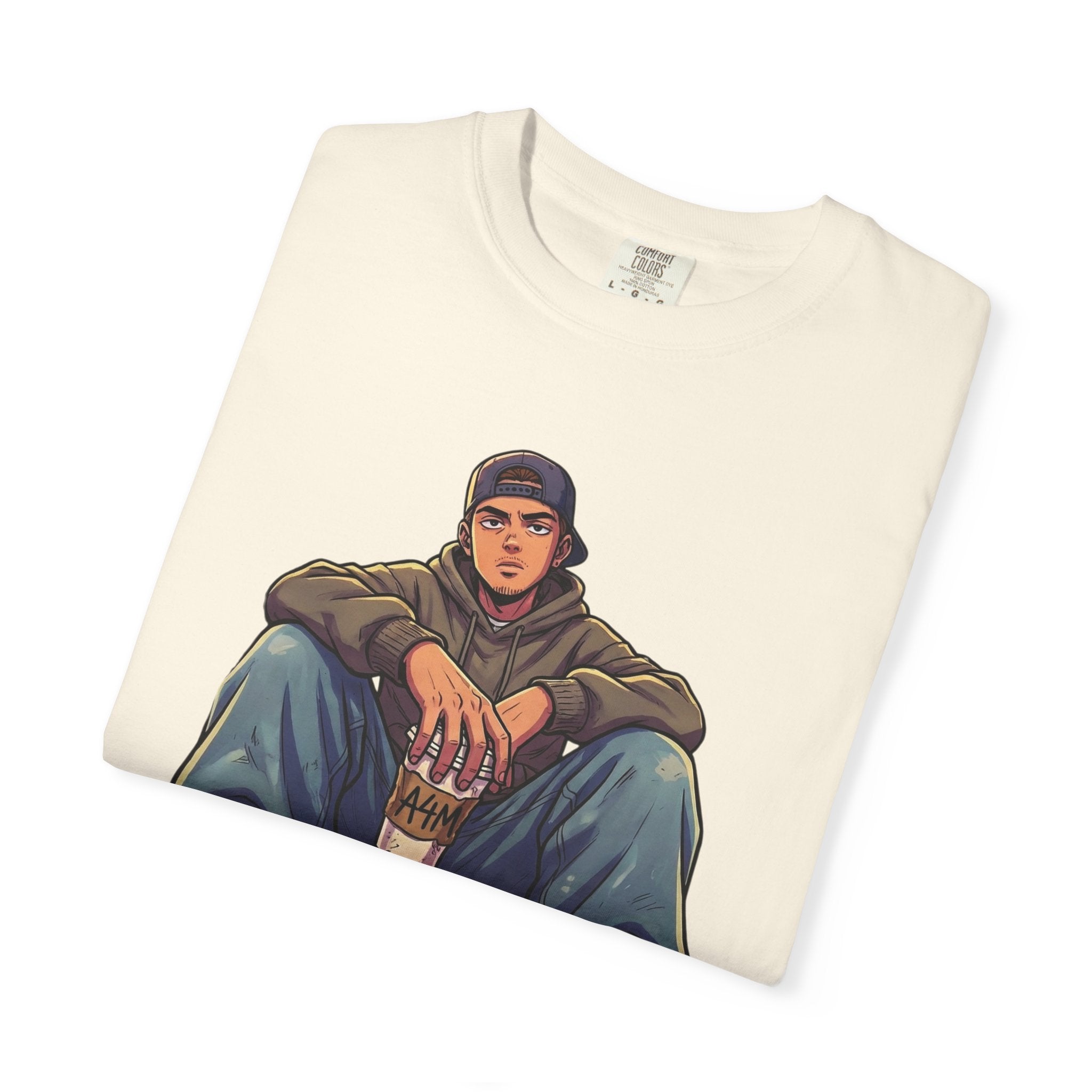 "I Don't Give a Frappe" Funny Manga Coffee T-Shirt | Anime Aesthetic Streetwear