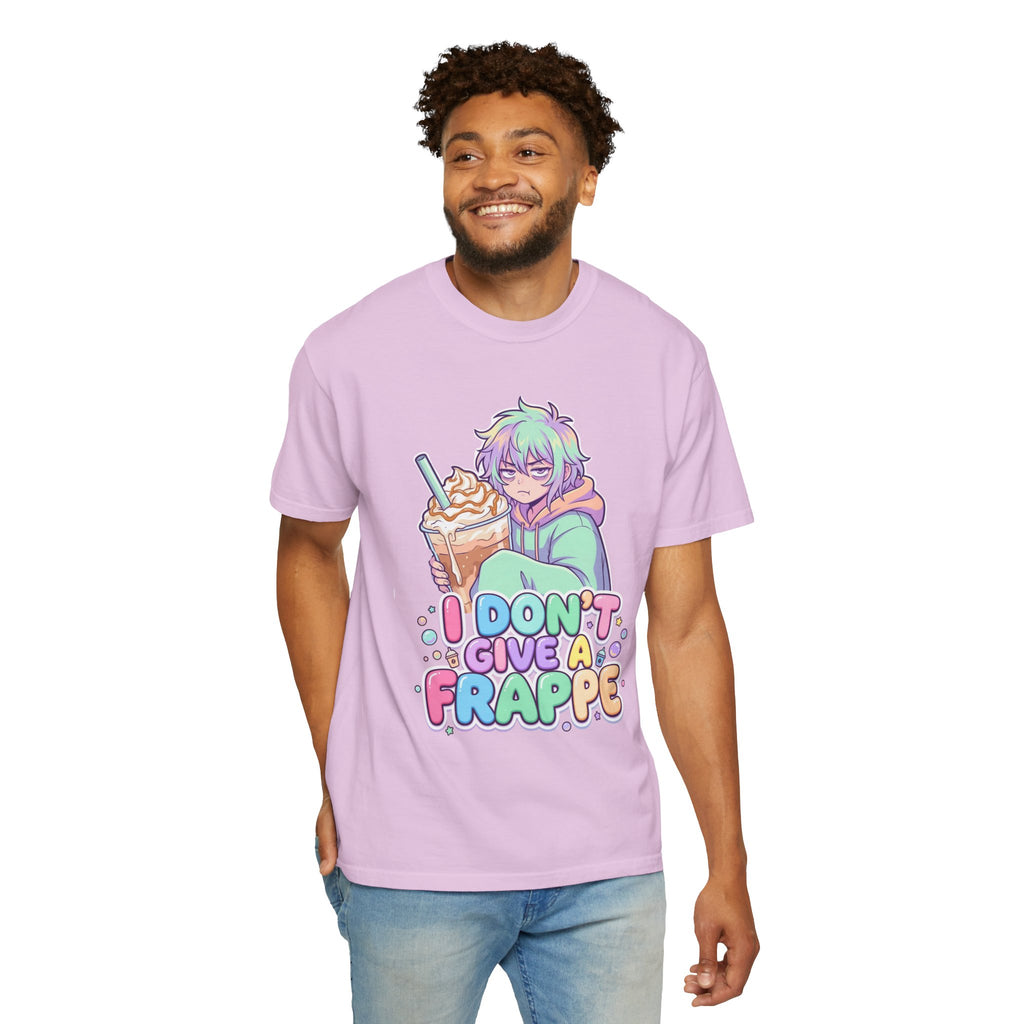I Don't Give a Frappe Funny Anime Coffee T-Shirt/ kawaii Manga Graphic Tee