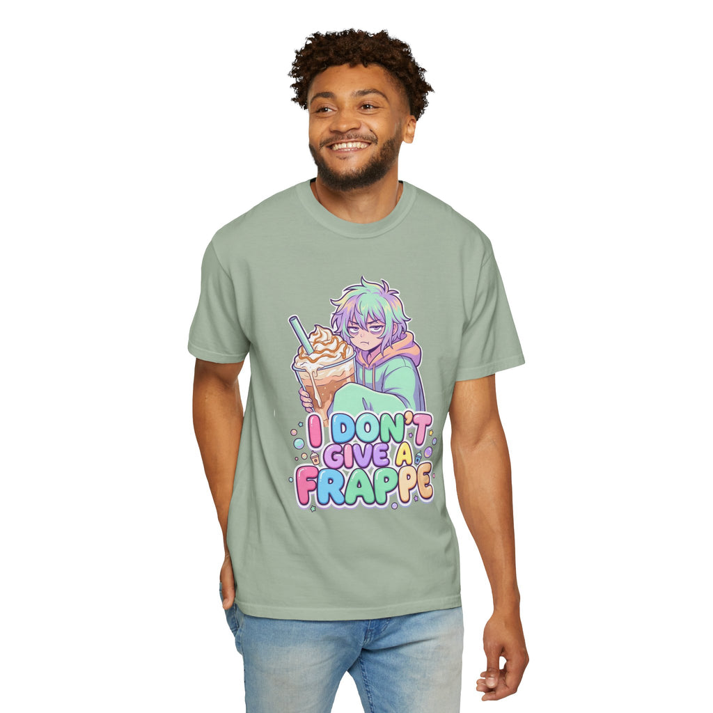 I Don't Give a Frappe Funny Anime Coffee T-Shirt/ kawaii Manga Graphic Tee