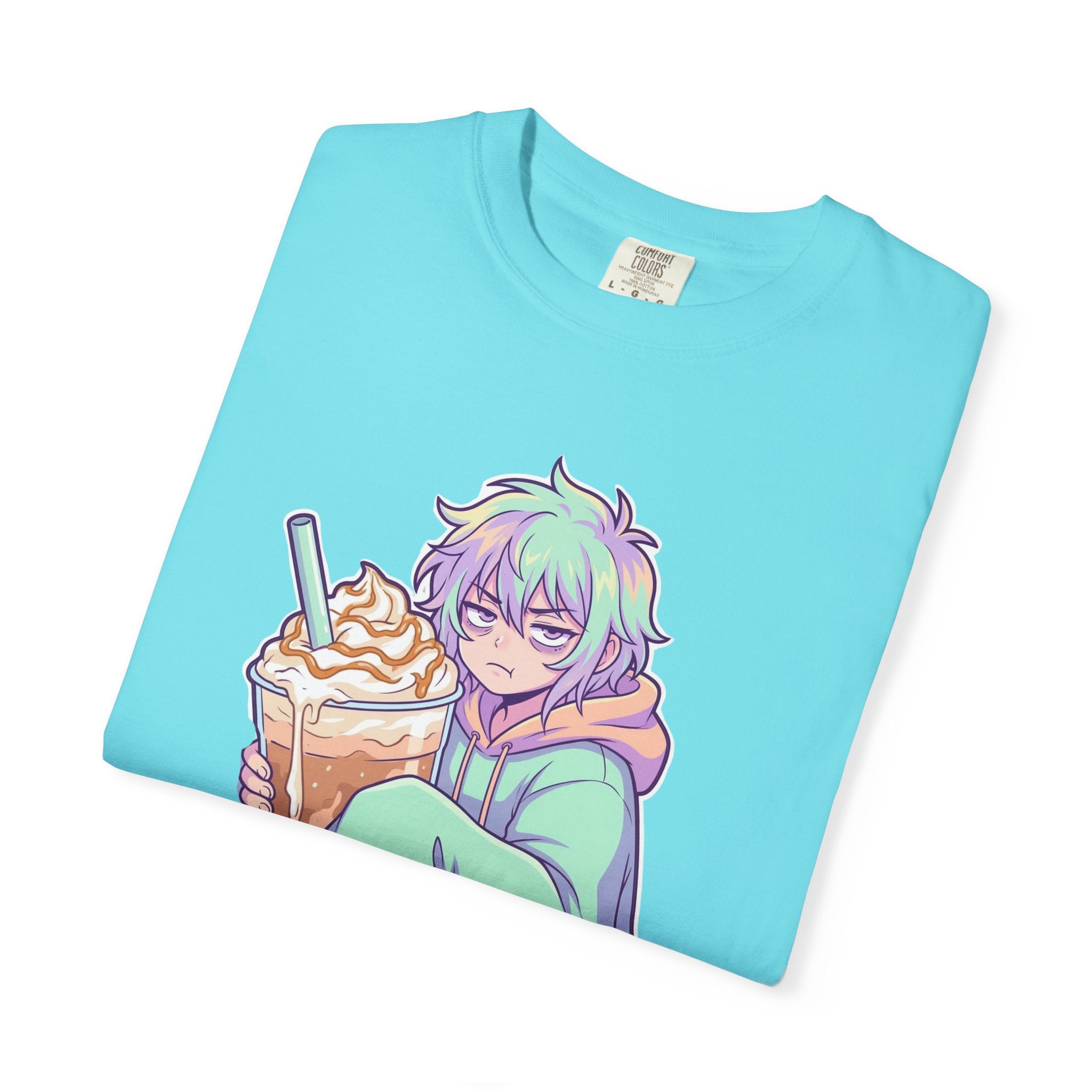 I Don't Give a Frappe Funny Anime Coffee T-Shirt/ kawaii Manga Graphic Tee