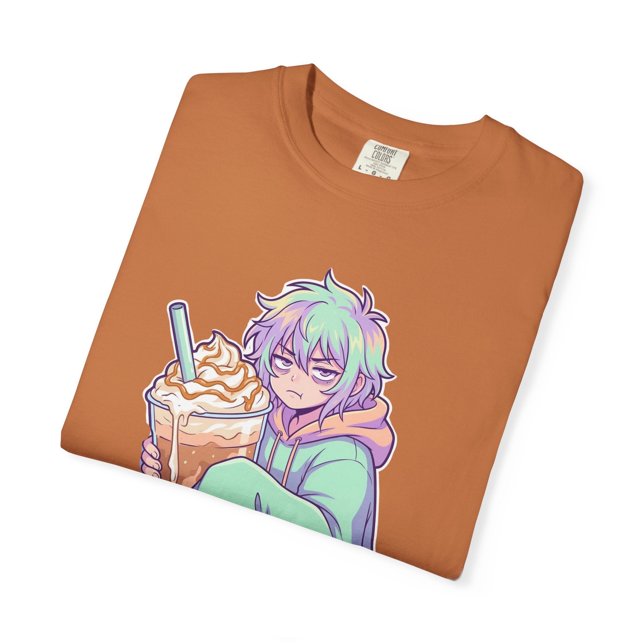 I Don't Give a Frappe Funny Anime Coffee T-Shirt/ kawaii Manga Graphic Tee