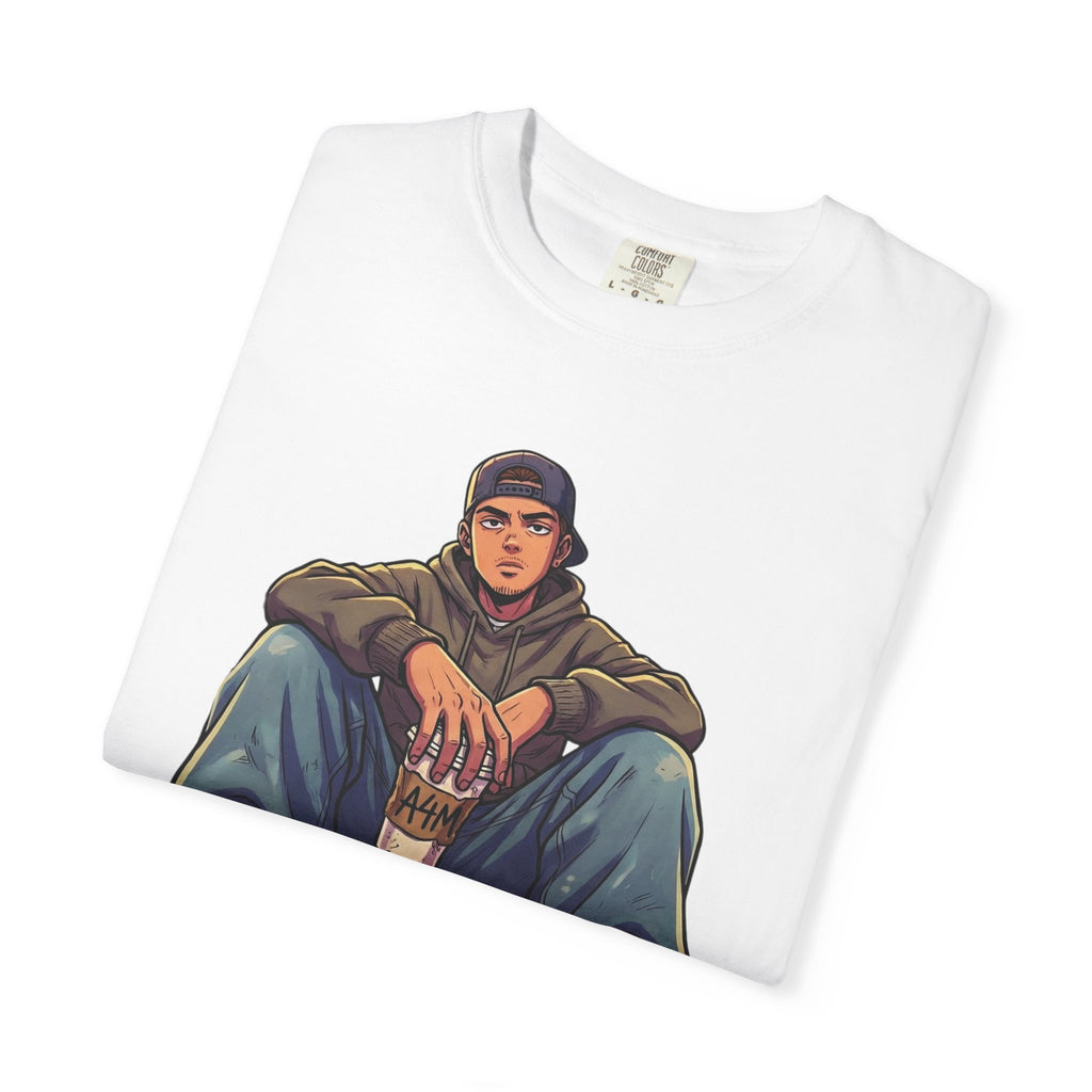 "I Don't Give a Frappe" Funny Manga Coffee T-Shirt | Anime Aesthetic Streetwear