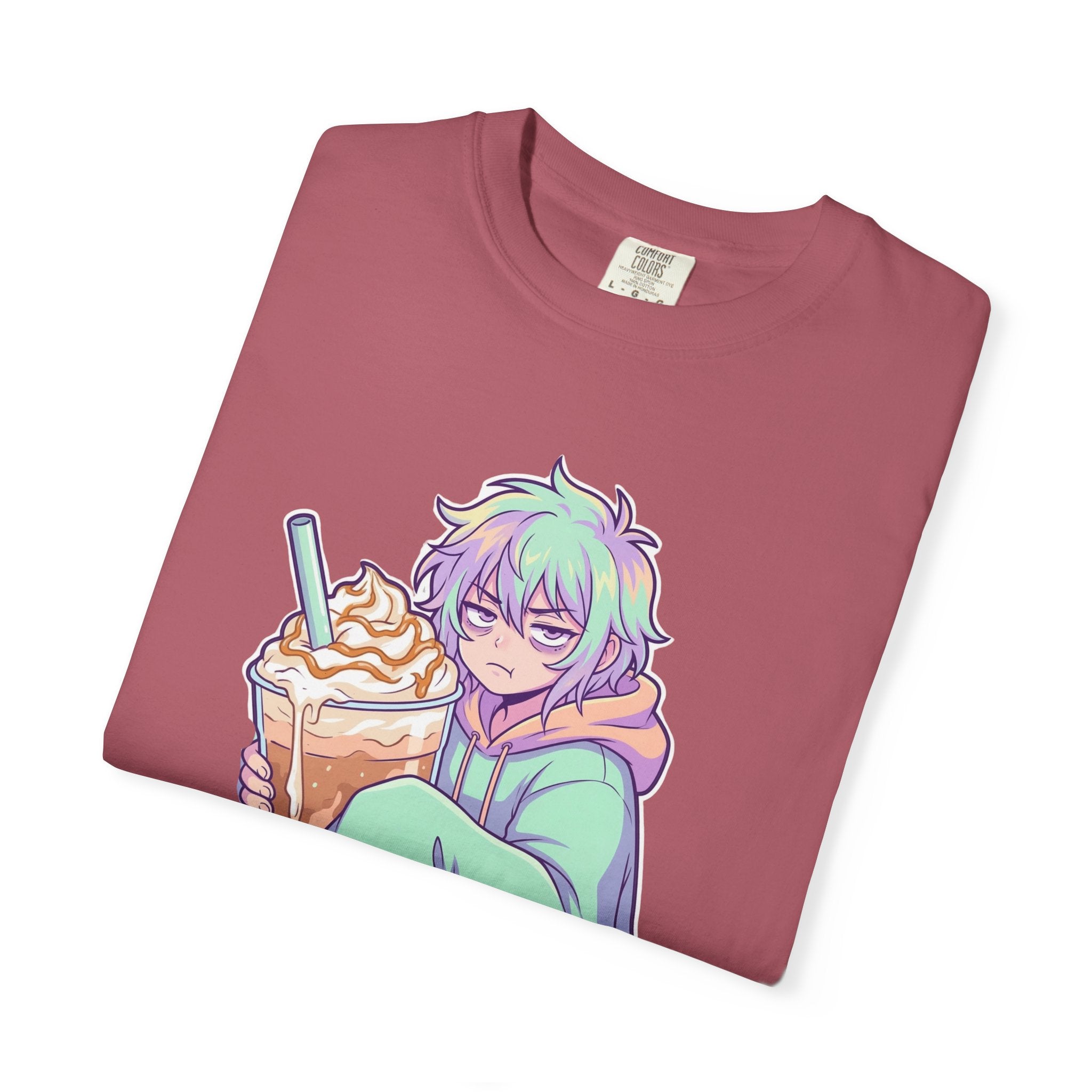 I Don't Give a Frappe Funny Anime Coffee T-Shirt/ kawaii Manga Graphic Tee