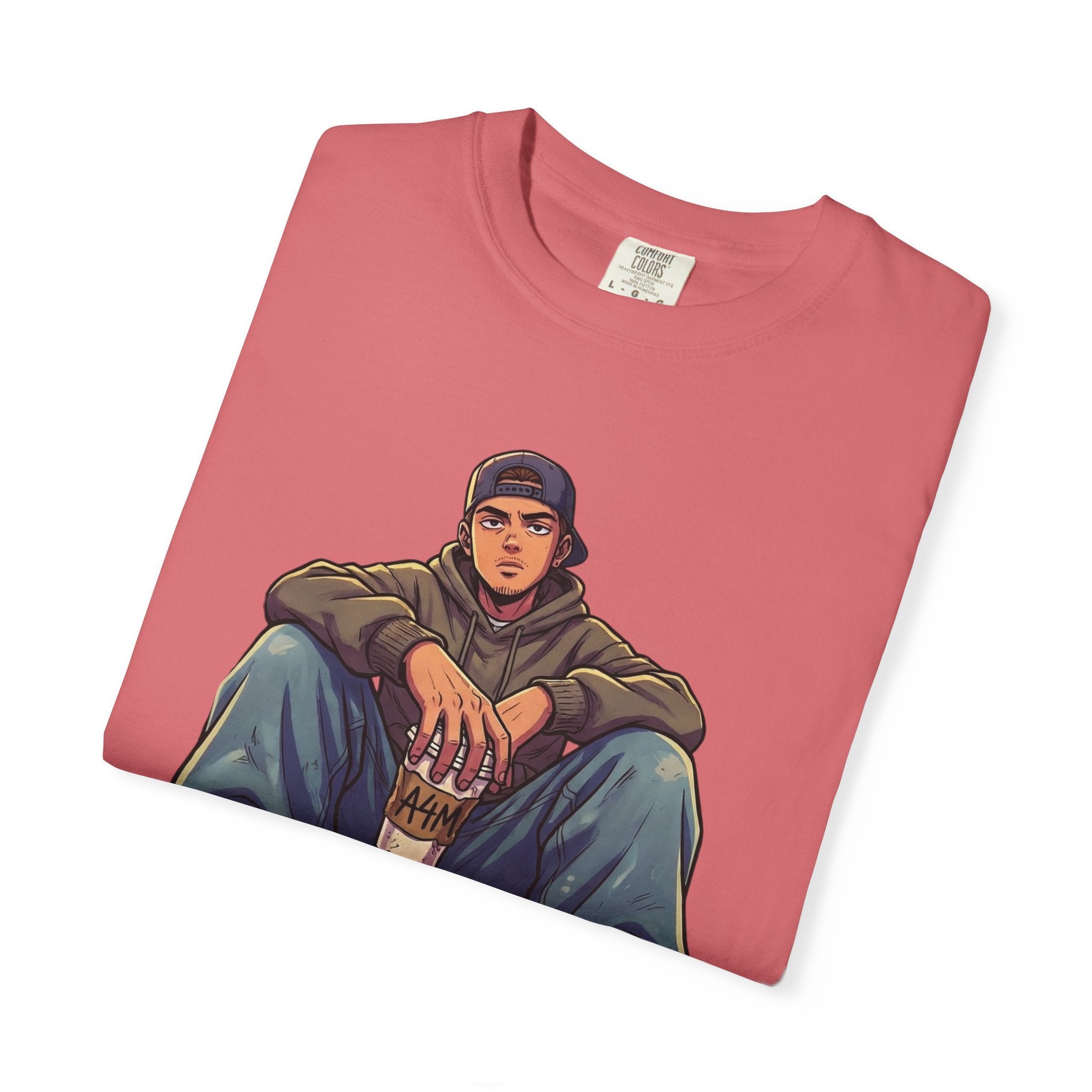 "I Don't Give a Frappe" Funny Manga Coffee T-Shirt | Anime Aesthetic Streetwear