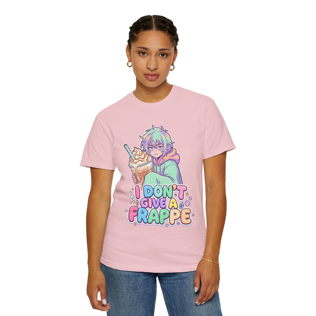 I Don't Give a Frappe Funny Anime Coffee T-Shirt/ kawaii Manga Graphic Tee