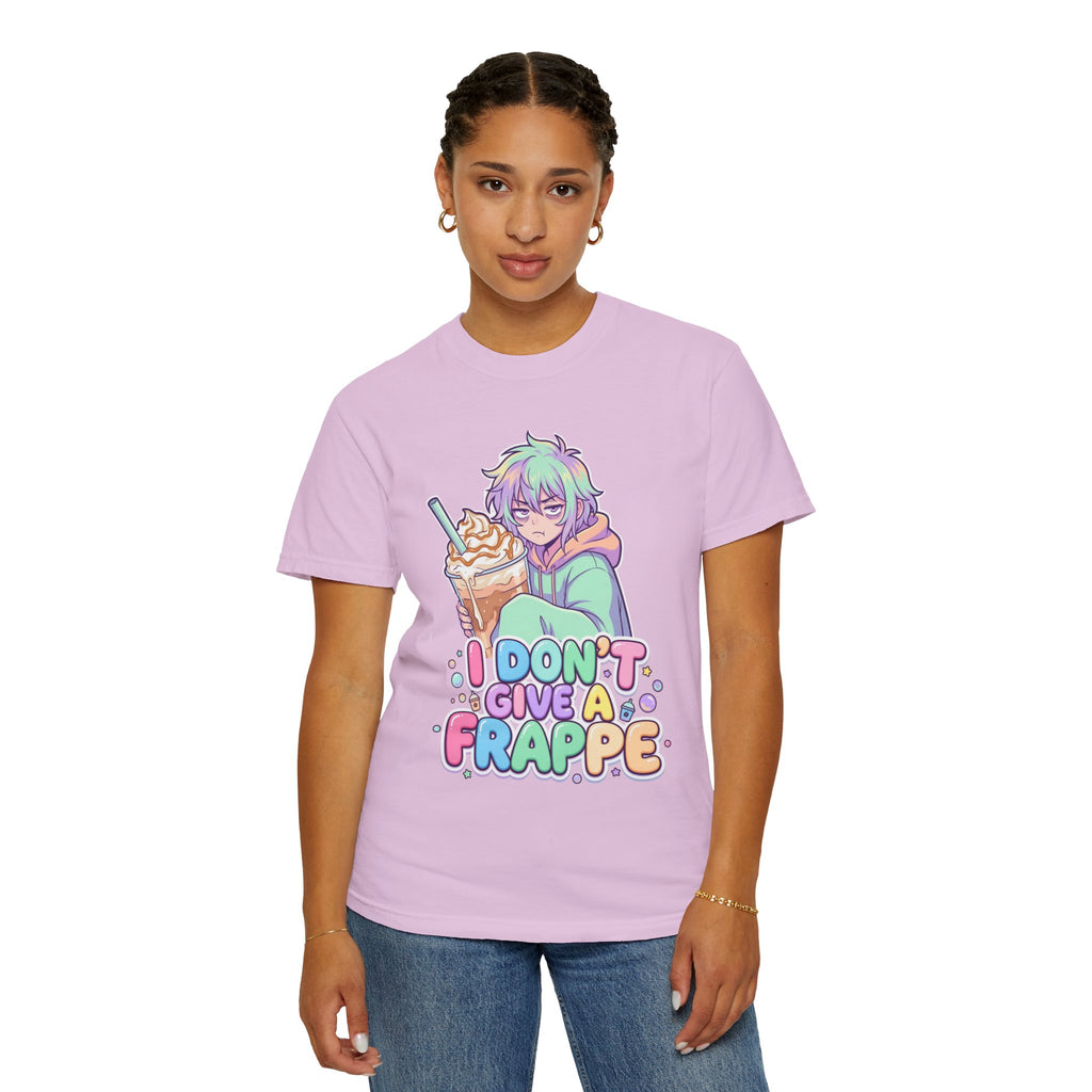 I Don't Give a Frappe Funny Anime Coffee T-Shirt/ kawaii Manga Graphic Tee