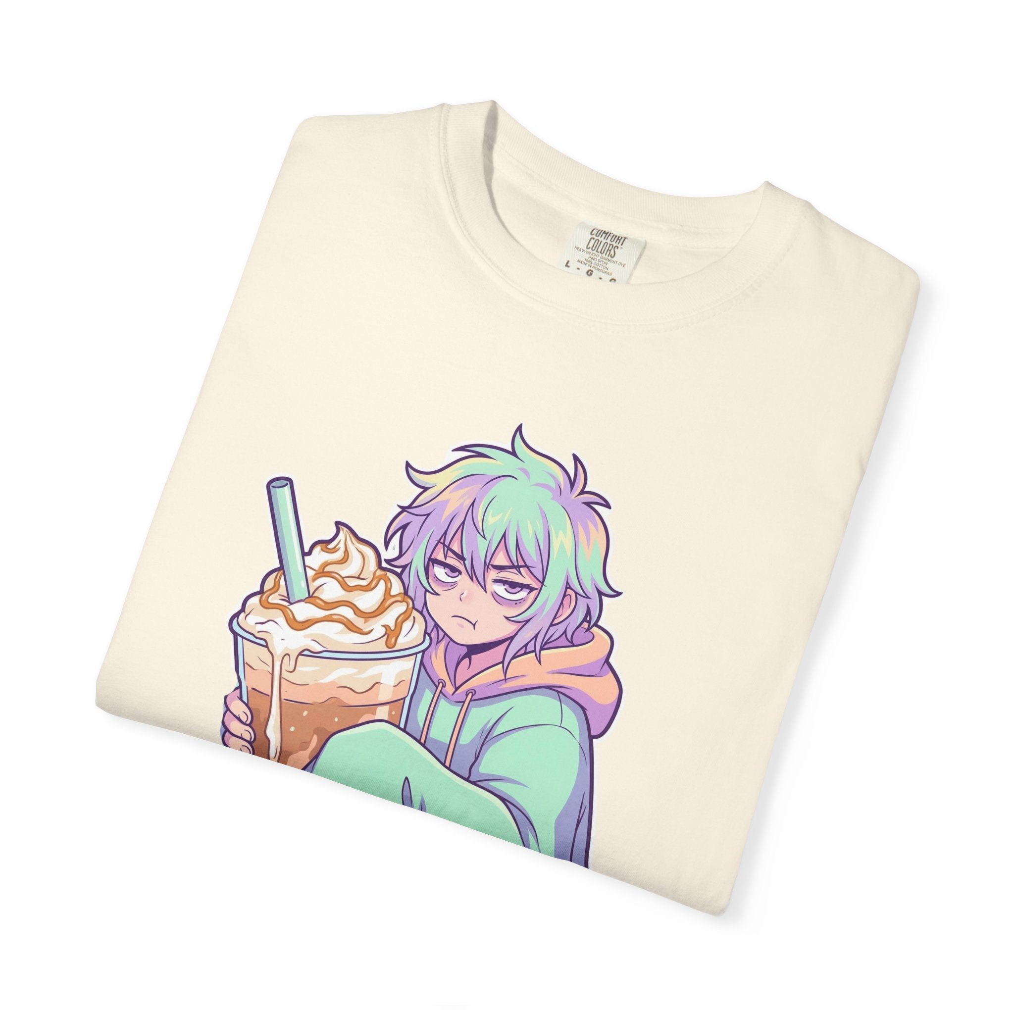 I Don't Give a Frappe Funny Anime Coffee T-Shirt/ kawaii Manga Graphic Tee