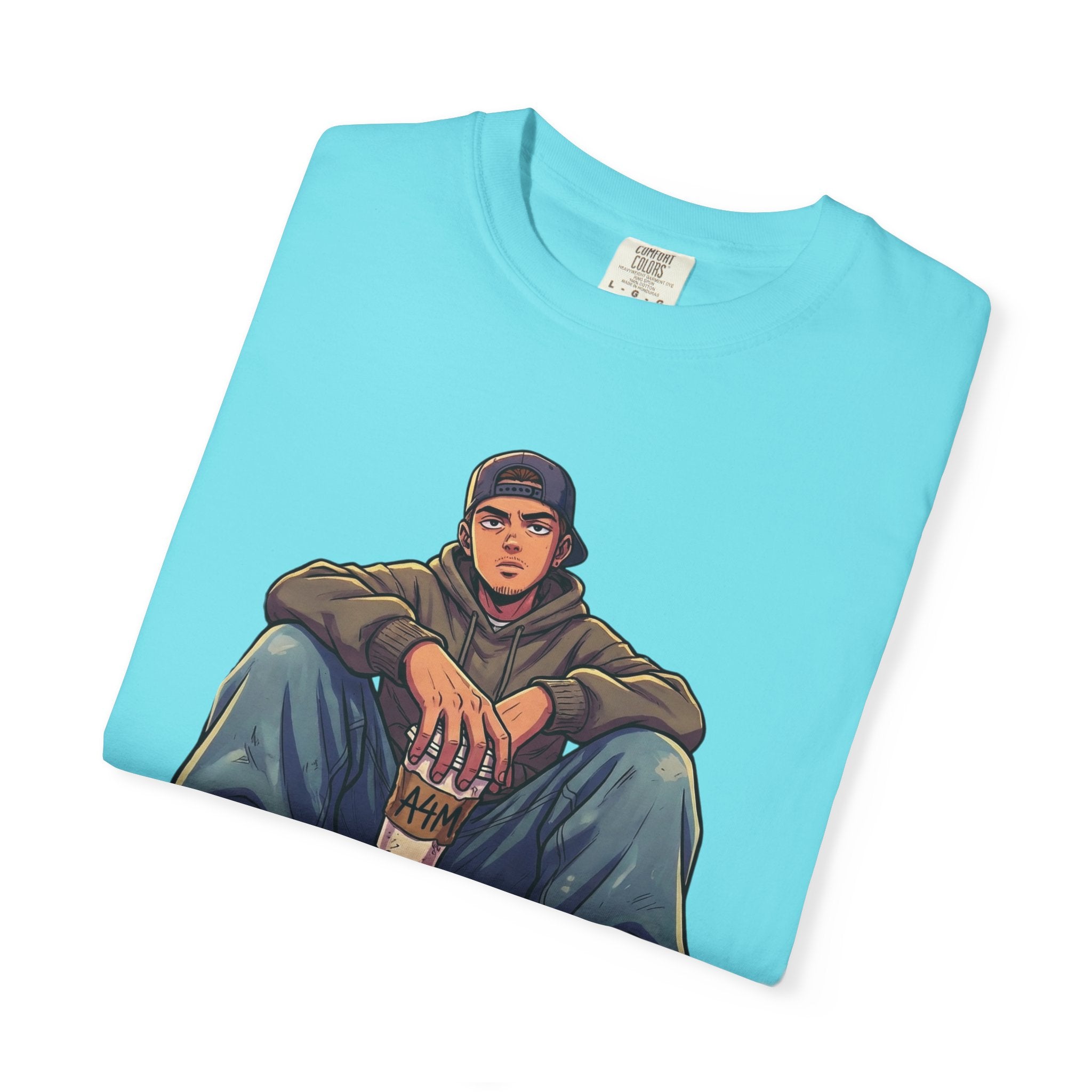 "I Don't Give a Frappe" Funny Manga Coffee T-Shirt | Anime Aesthetic Streetwear