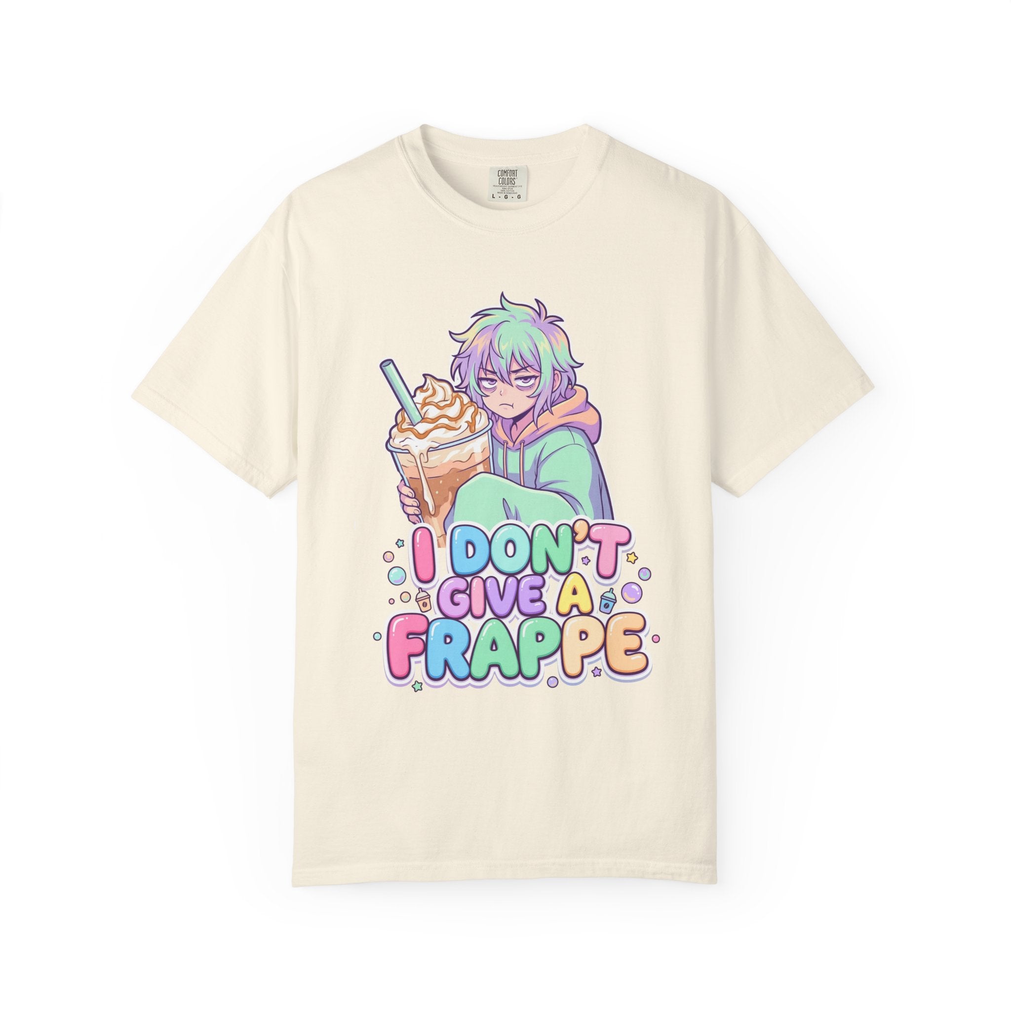 I Don't Give a Frappe Funny Anime Coffee T-Shirt/ kawaii Manga Graphic Tee