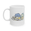 Lofi Study Vibes Chibi Mug | Caffeinated Anime Student Aesthetic | 11oz Ceramic Mug