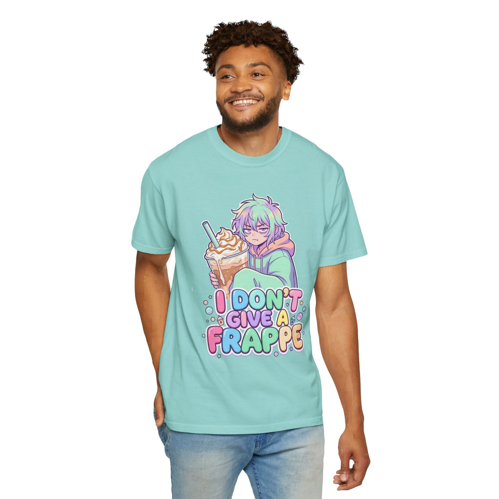 I Don't Give a Frappe Funny Anime Coffee T-Shirt/ kawaii Manga Graphic Tee