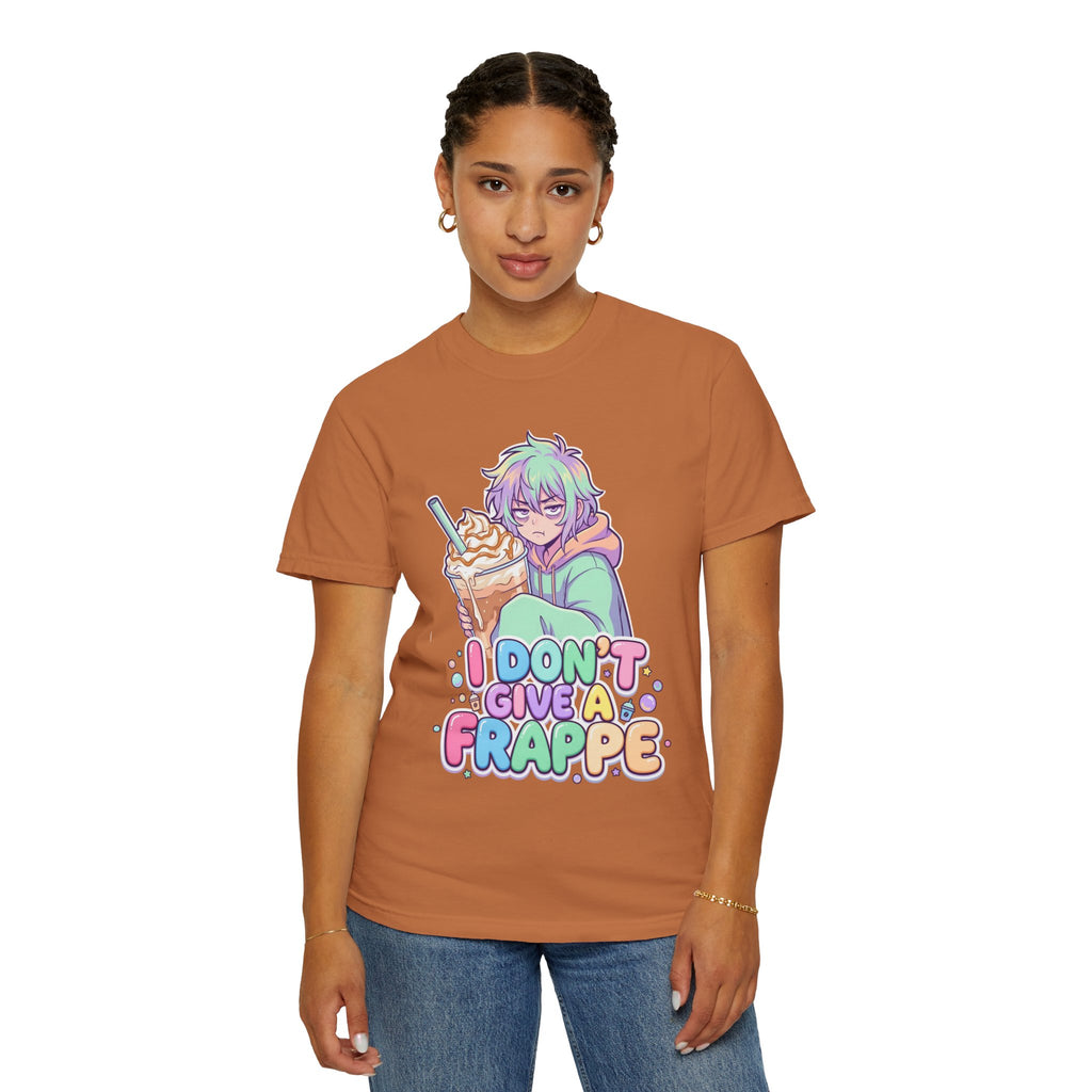 I Don't Give a Frappe Funny Anime Coffee T-Shirt/ kawaii Manga Graphic Tee