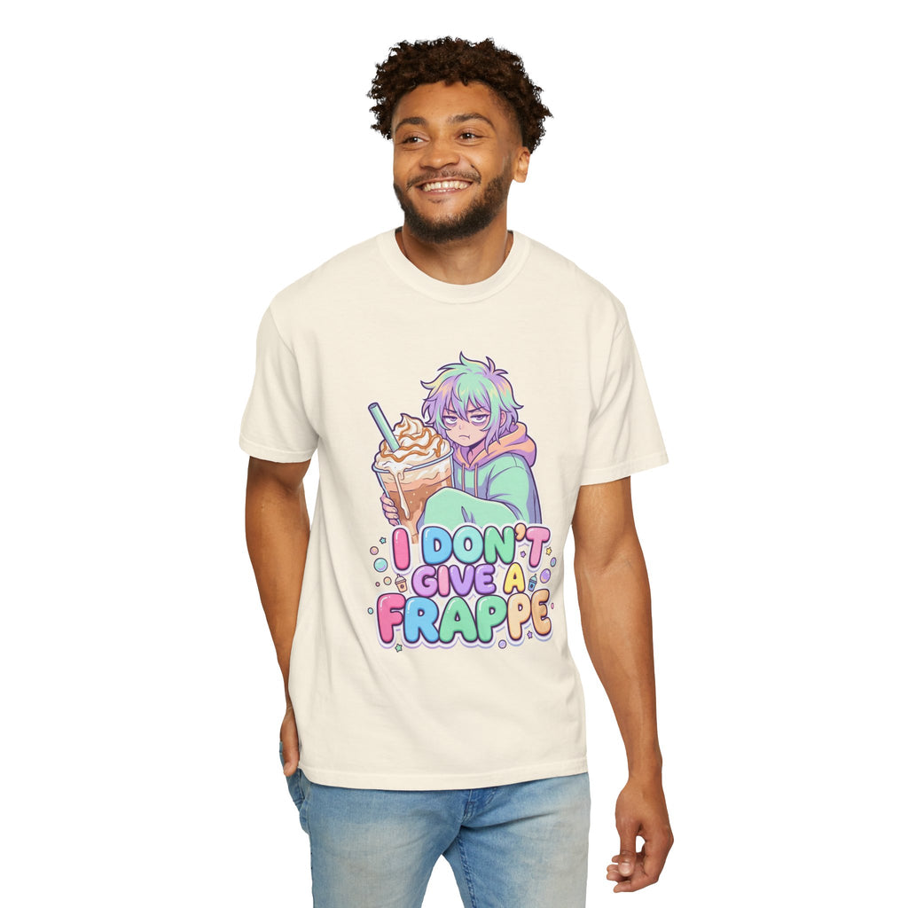 I Don't Give a Frappe Funny Anime Coffee T-Shirt/ kawaii Manga Graphic Tee