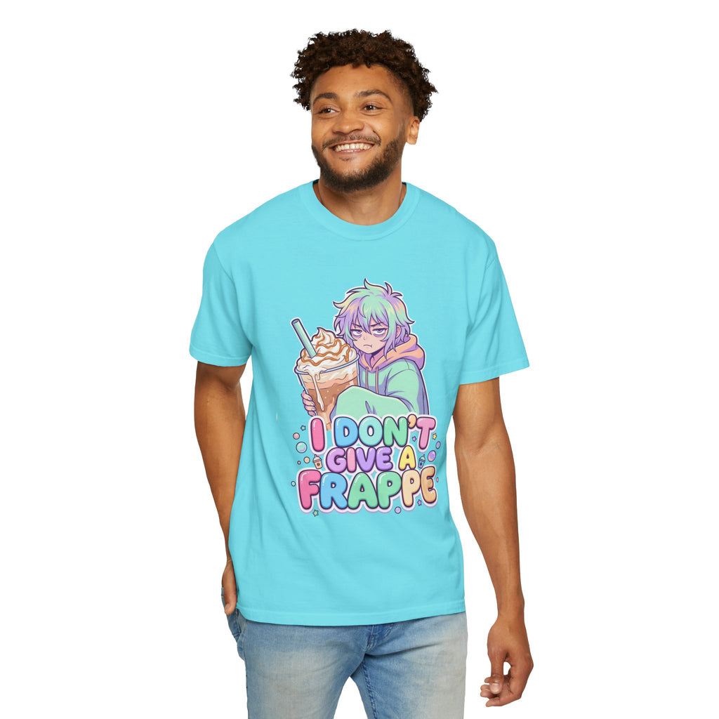 I Don't Give a Frappe Funny Anime Coffee T-Shirt/ kawaii Manga Graphic Tee