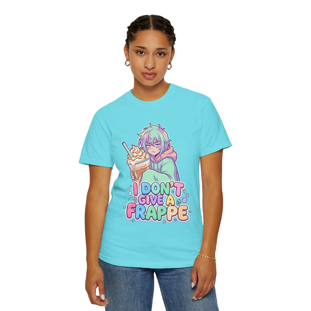 I Don't Give a Frappe Funny Anime Coffee T-Shirt/ kawaii Manga Graphic Tee
