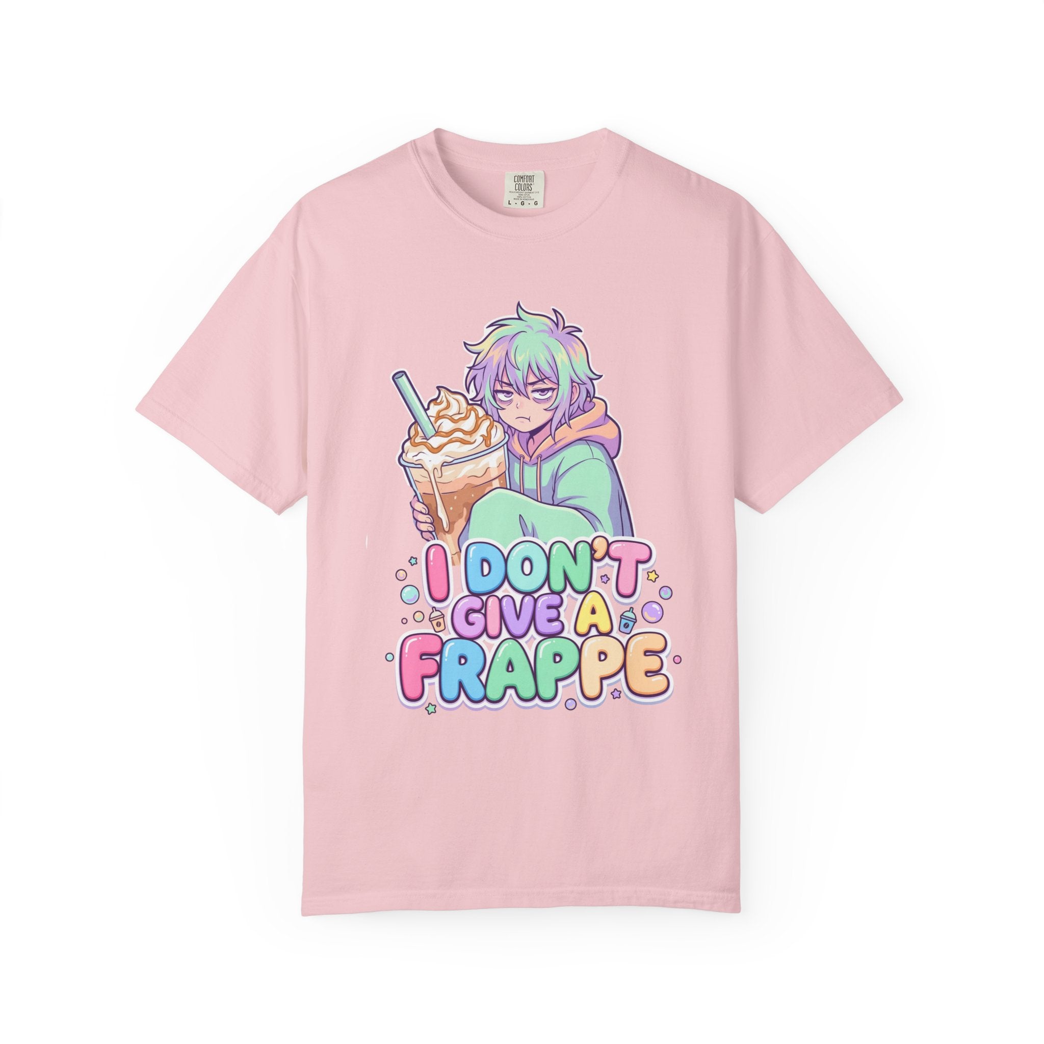 I Don't Give a Frappe Funny Anime Coffee T-Shirt/ kawaii Manga Graphic Tee